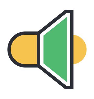 Hoparlör Düz Vektör Simgesi