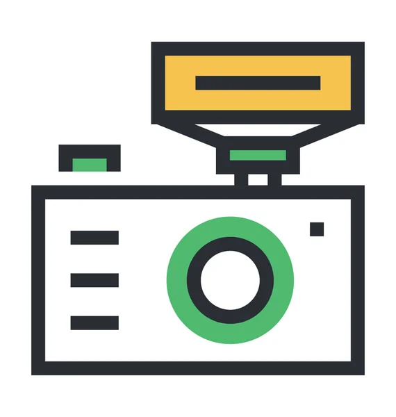 Camera Flat Vector Icon — Stock Vector