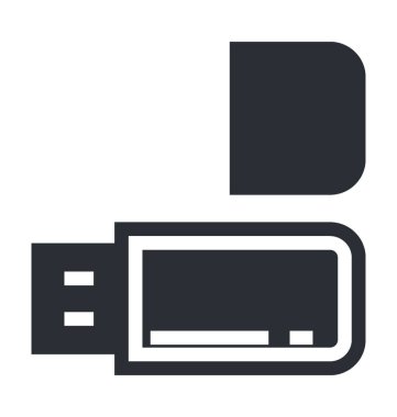 usb satır vektör simgesi