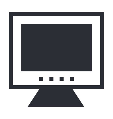 Monitör satırı vektör simgesi