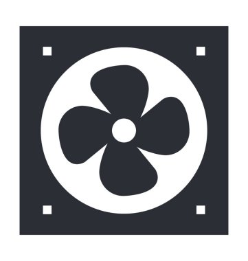 Bilgisayar fan vektör simgesi