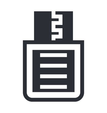 usb satır vektör simgesi