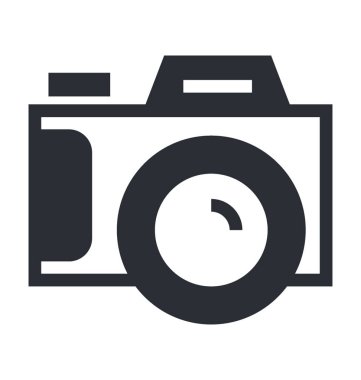 kamera düz vektör simgesi