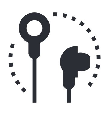 Kulaklık satırı vektör simgesi