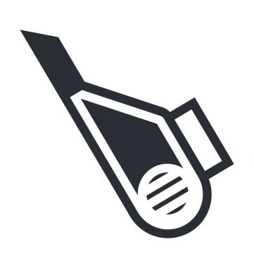 Blower çizgi vektör simgesi