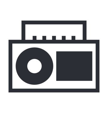 Boombox satırı vektör simgesi