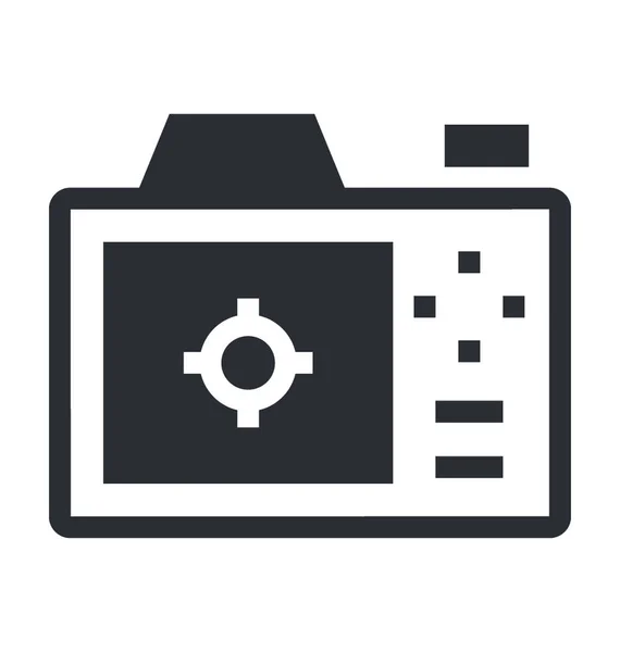 Camera Line Vector Icon — Stock Vector