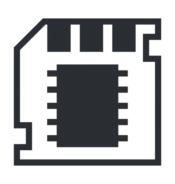 Geheugenkaart Vector Pictogram — Stockvector