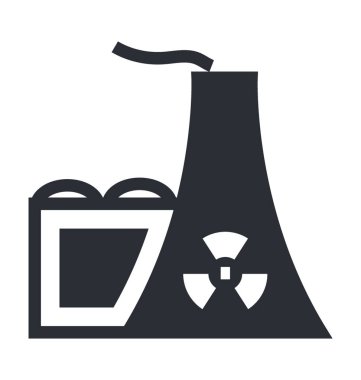 Nükleer santral vektör simgesi