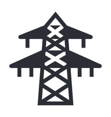 Elektrik pilon vektör simgesi