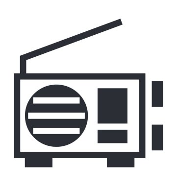 Radyo satırı vektör simgesi