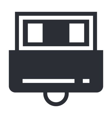 Şarj cihazı satırı vektör simgesi