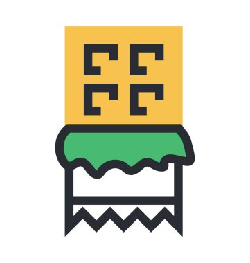 Çikolata düz vektör simgesi