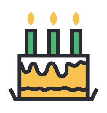 kek düz vektör simgesi