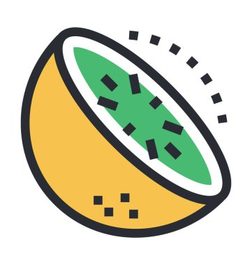 Yarım turuncu vektör simgesi