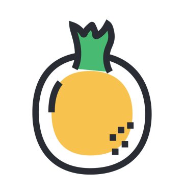 Nar düz vektör simgesi