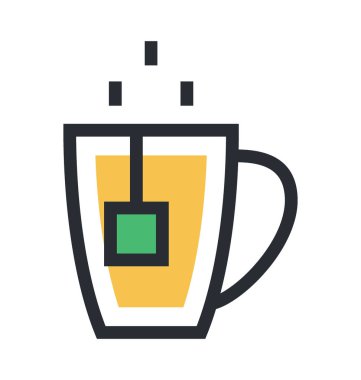 Anlık çay vektör simgesi