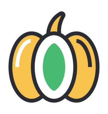 Dolmalık biber vektör simgesi