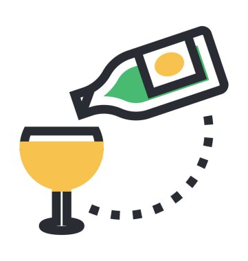 Dökme şarap vektör simgesi