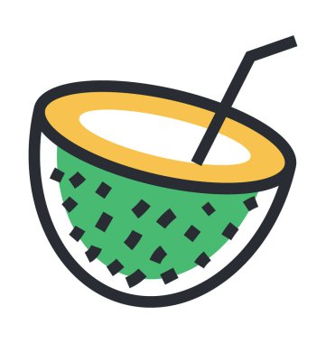 Hindistan cevizi su vektör simgesi