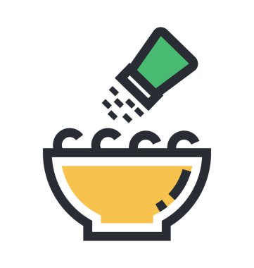 Tuzlu yiyecek vektör simgesi