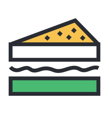 kek parçası vektör simgesi