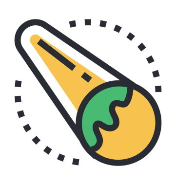 Börek düz vektör simgesi