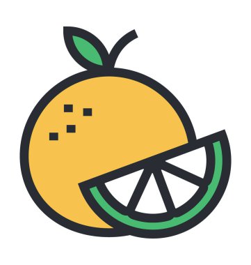 Turuncu Düz Vektör Simgesi