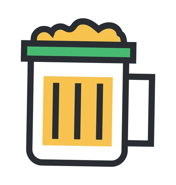 Beer Mug Vector Icon — Stock Vector