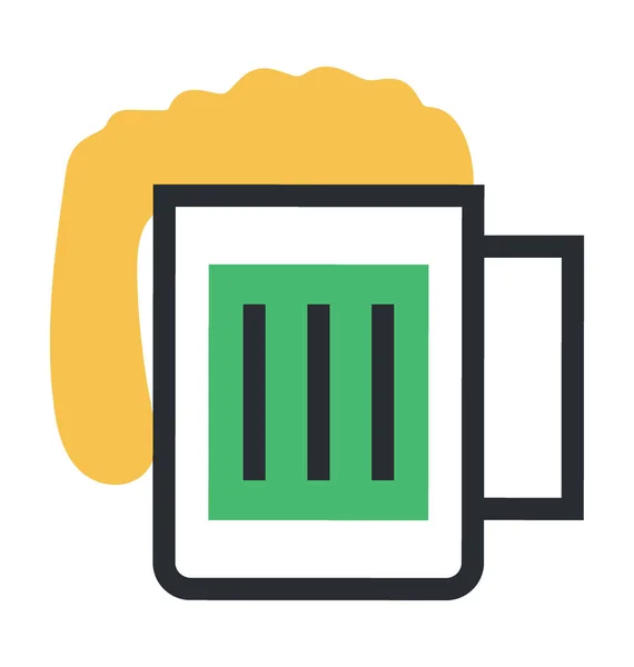 Beer Mug Vector Icon — Stock Vector