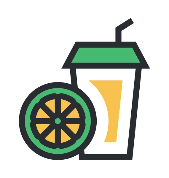 Lemonade Flat Vector Icon — Stock Vector