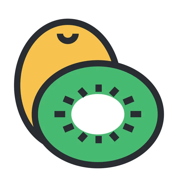 Kiwi Icono Vector Fruta — Archivo Imágenes Vectoriales