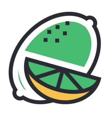 limon düz vektör simgesi