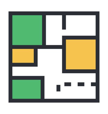 İnşaat planı vektör simgesi