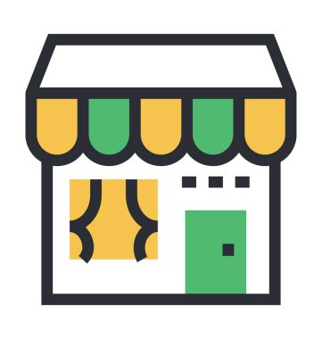 Pazar yeri vektör simgesi