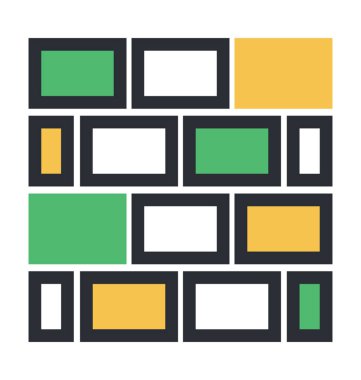 Tuğla duvar vektör simgesi