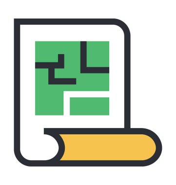 Mimari kağıt vektör simgesi