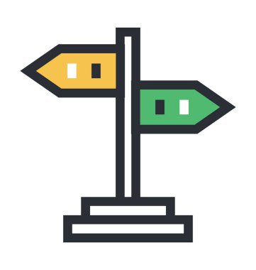 işaret direği düz vektör simgesi