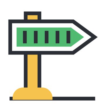 Işaret düz vektör simgesi