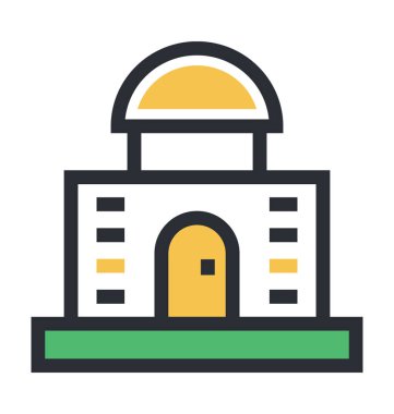 Mezar binası vektör simgesi