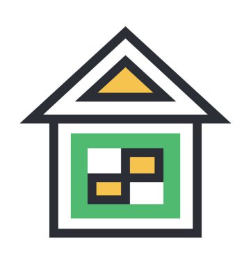 Yazlık düz vektör simgesi