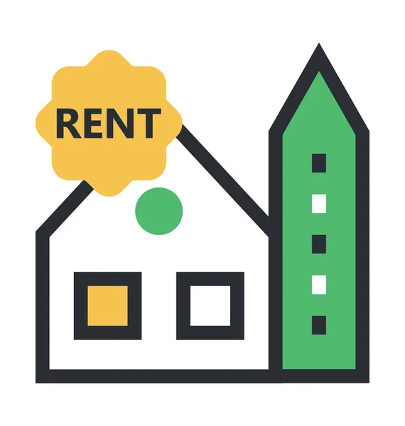 House Rent Vector Icon — Stock Vector