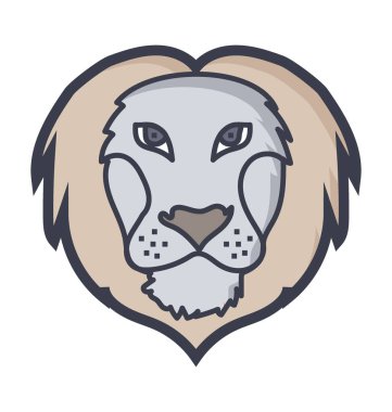 Aslan yüz vektör simgesi