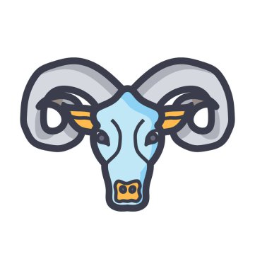 Koç zodyak vektör simgesi