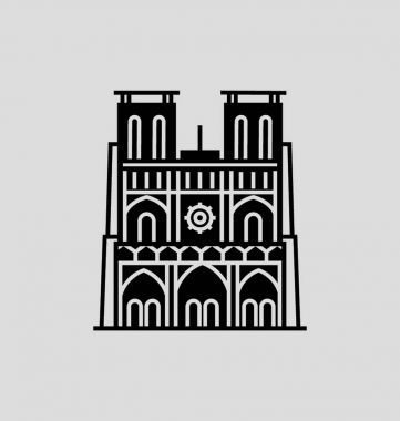 Notre dame vektör çizim