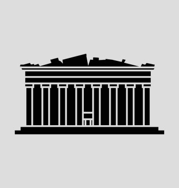 Akropolis simge vektör çizim