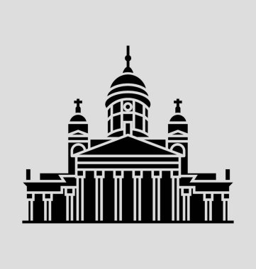 Helsinki Katedrali vektör çizim