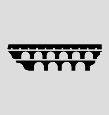 Pont Du Gard vektör çizim