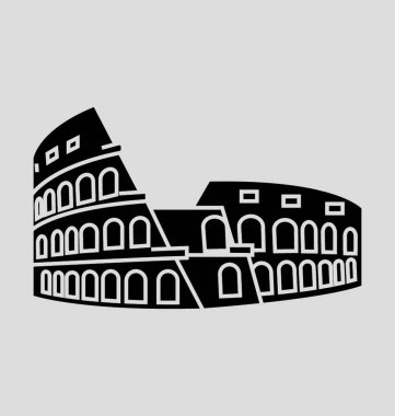 Colosseum çizgi vektör çizim