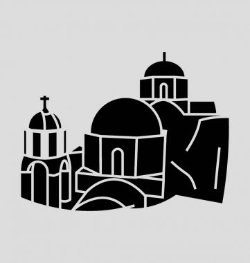 Santorini simge vektör çizim